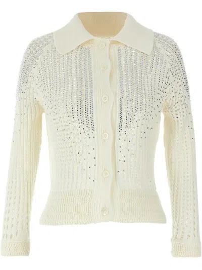 ERMANNO SCERVINO RHINESTONE CARDIGAN