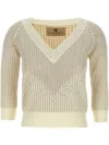 Ermanno Scervino Rhinestone Sweater Sweaters And Cardigans In White