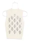Ermanno Scervino Rhinestone-embellished Sleeveless Top In White