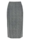 Ermanno Scervino Rhinestone-embellishment Pencil Skirt In Gray