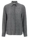 Ermanno Scervino Herringbone Shirt Adorned With Rhinestone Details