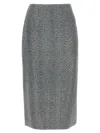 Ermanno Scervino Rhinestone-embellishment Pencil Skirt In Gray