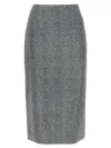 Ermanno Scervino Rhinestone-embellishment Pencil Skirt In Gray