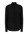 Ermanno Scervino Pinstriped Shirt In Black