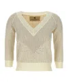 Ermanno Scervino Rhinestone Sweater Sweaters And Cardigans In Nude