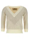 Ermanno Scervino Rhinestone Sweater Sweaters And Cardigans In White