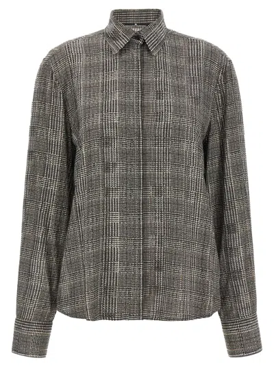 Ermanno Scervino Rhinestone-embellished Prince Of Wales Shirt In Grey