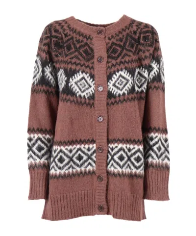 ERMANNO SCERVINO RHOMBUS-PATTERNED CARDIGAN