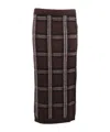 Ermanno Scervino Straight Silhouette Midi Skirt With Subtle Slit In Brown