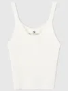 Ermanno Scervino Ribbed Tank Top In White