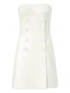 Ermanno Scervino Rose-embellished Strapless Mini Dress