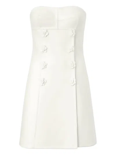 Ermanno Scervino Rose-embellished Strapless Mini Dress