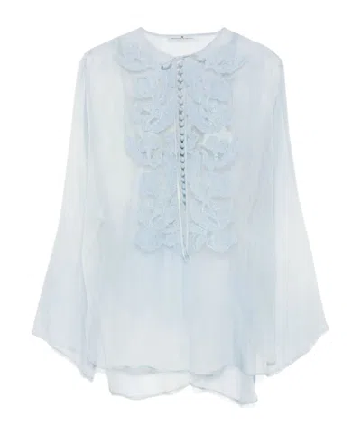 Ermanno Scervino Round-neck Blouse In White
