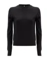 Ermanno Scervino Round Neck Long-sleeved Sweater In Black