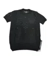 Ermanno Scervino Round-neck Short-sleeved Sweater In Black