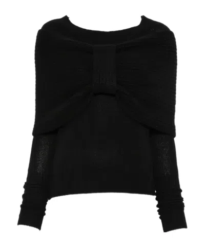 Ermanno Scervino Round Neck Sweater In Black