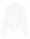 Ermanno Scervino Ruched-panel Collared Shirt In White