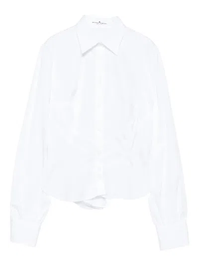 Ermanno Scervino Ruched-panel Collared Shirt In White