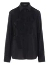 Ermanno Scervino Ruffle-detail Shirt In Black