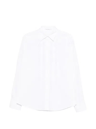 Ermanno Scervino Ruffled-detail Long-sleeve Shirt In White