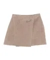 Ermanno Scervino Safety-pin Wrap Skirt In Brown