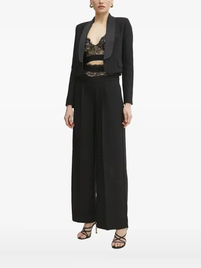 Ermanno Scervino Satin-lapel Jacket In Black