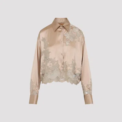Ermanno Scervino Satin Shirt In Multi