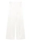 Ermanno Scervino Satin Trousers In White