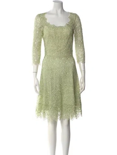 Pre-owned Ermanno Scervino Scoop Neck Knee-length Dress W/ Tags In Green