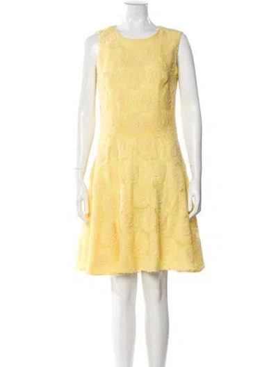 Pre-owned Ermanno Scervino Scoop Neck Knee-length Dress In Yellow