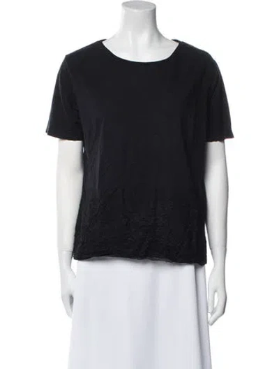 Pre-owned Ermanno Scervino Scoop Neck Short Sleeve T-shirt In Black