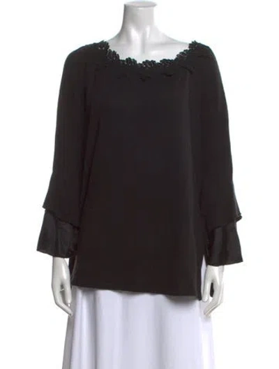 Pre-owned Ermanno Scervino Scoop Neck Sweater In Black