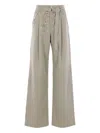 Ermanno Scervino Sequin-embellished Belted Trousers In Gray