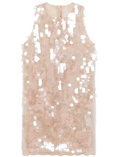 Ermanno Scervino Sequin-embellished Mini Dress In Black