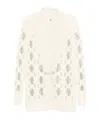 Ermanno Scervino Open-knit Cardigan With Textured Pattern And Relaxed Fit In White