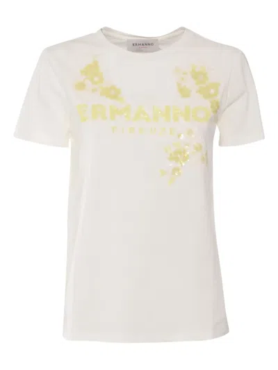 ERMANNO SCERVINO SEQUIN-LOGO T-SHIRT
