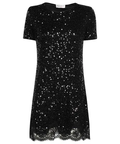 Ermanno Scervino Sequin Mini-dress In Black