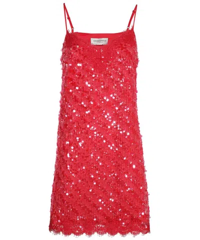 Ermanno Scervino Sequin Mini-dress In Red