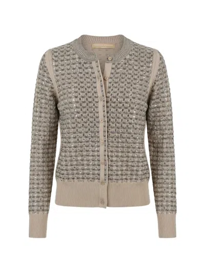 Ermanno Scervino Sequin-embellished Long-sleeve Cardigan In Black