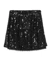 Ermanno Scervino Sequinned Mini Skirt In Black