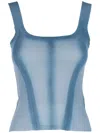 Ermanno Scervino Shaded-print Top In Blue