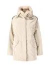 Ermanno Scervino Casual Jacket With Hood And Pockets In Neutral