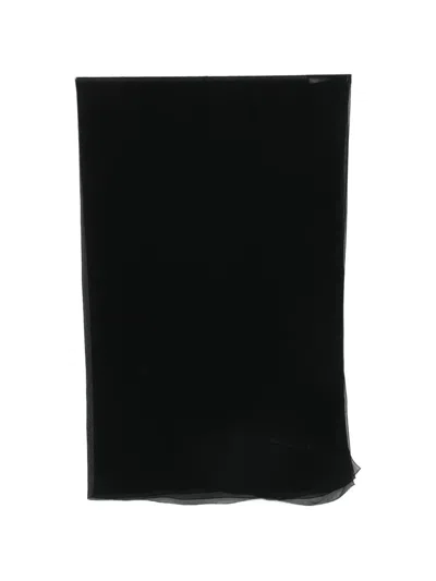 Ermanno Scervino Sheer Silk Scarf In Black