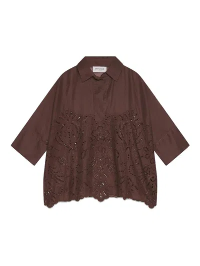 Ermanno Scervino Shirt In Brown