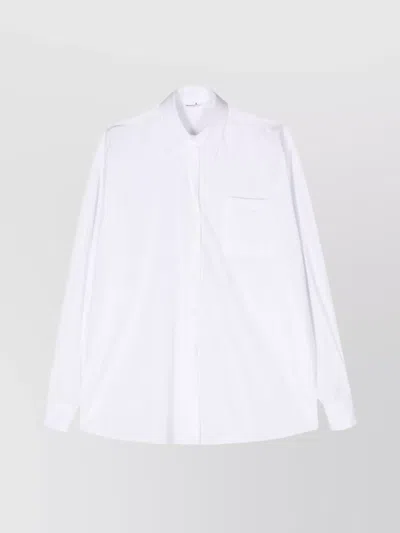 Ermanno Scervino Button-up Cotton Shirt In White