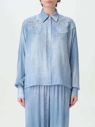 Ermanno Scervino Shirt  Woman Color Gnawed Blue In Hellblau