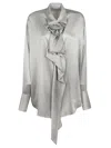 Ermanno Scervino Long-sleeved Frilly Shirt In St Jeans