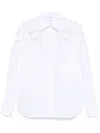 Ermanno Scervino Lace-panelling Poplin Shirt In White