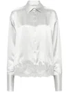 Ermanno Scervino Shirt With Embroidery In Gray
