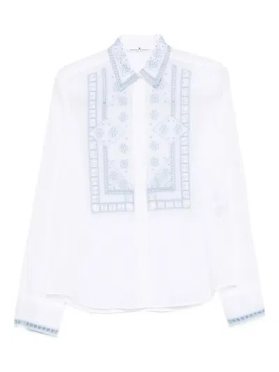 Ermanno Scervino Shirt With Embroidery In White